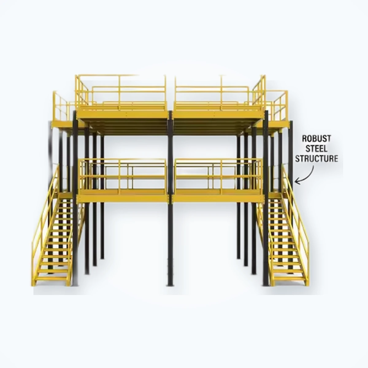 Heavy-Duty Steel Mezzanine Rack System