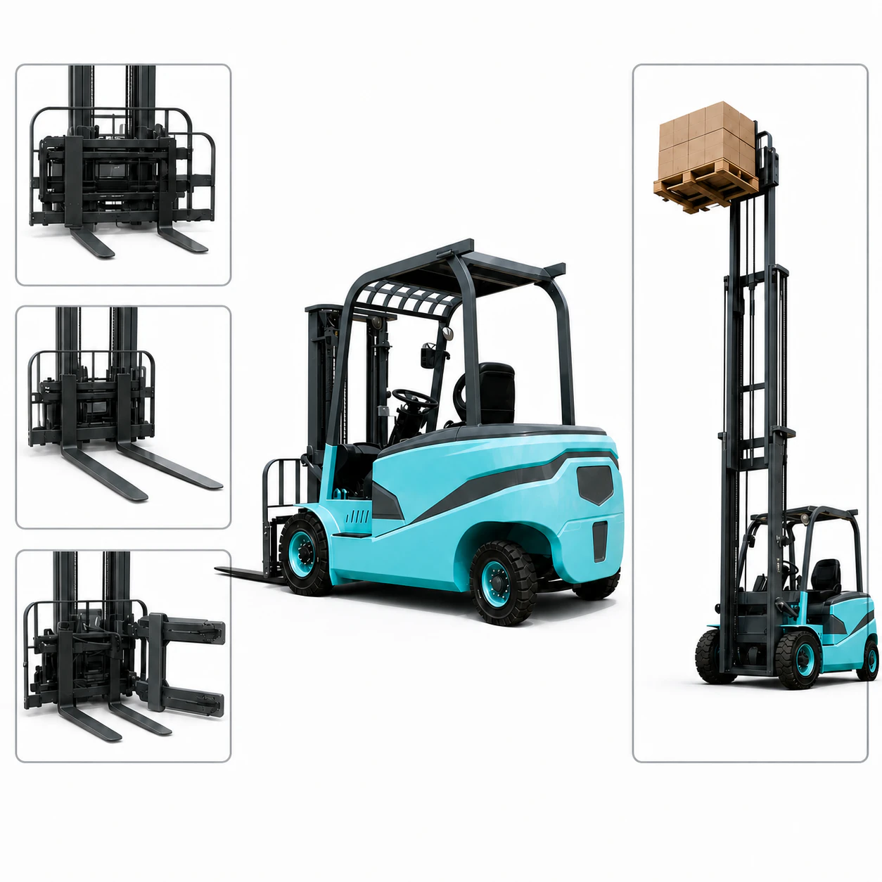 2.5 Ton Compact Indoor Electric Forklift thumbnail 3
