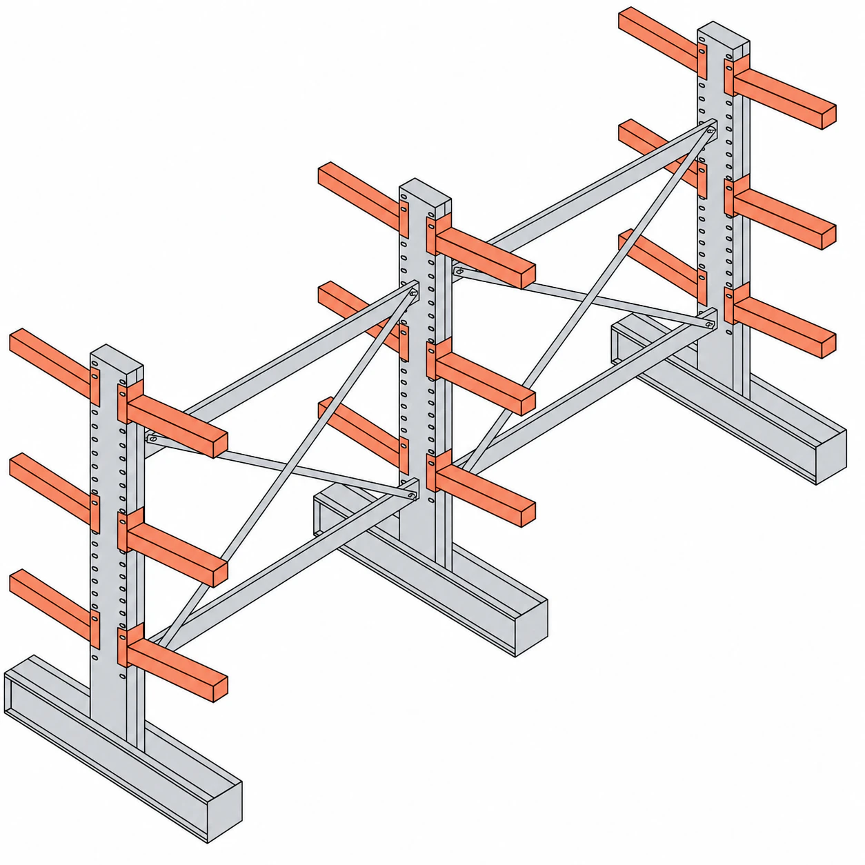 High-Density Cantilever Racking for Long Loads