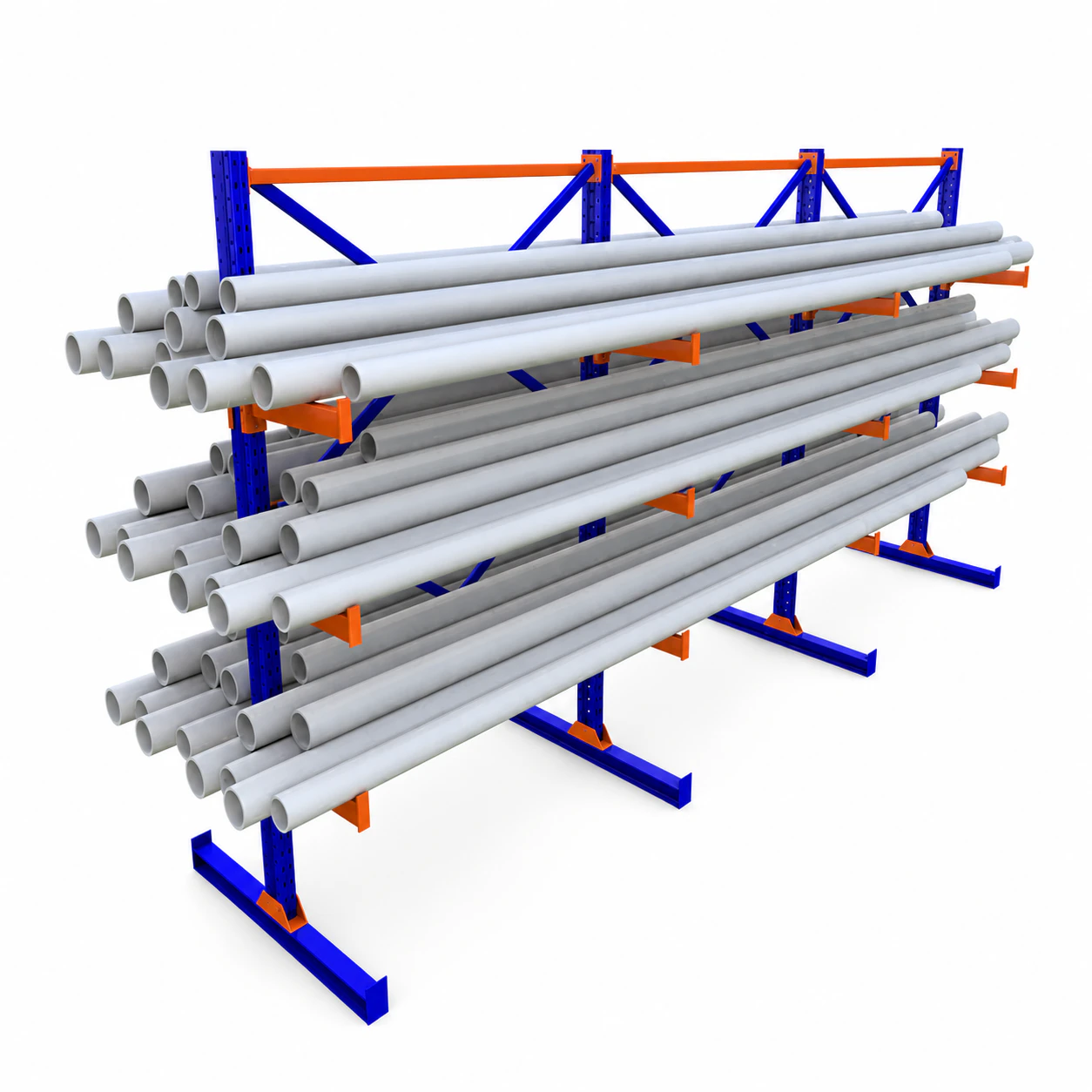 Multi-Layer Steel Mezzanine with Stacking Racks