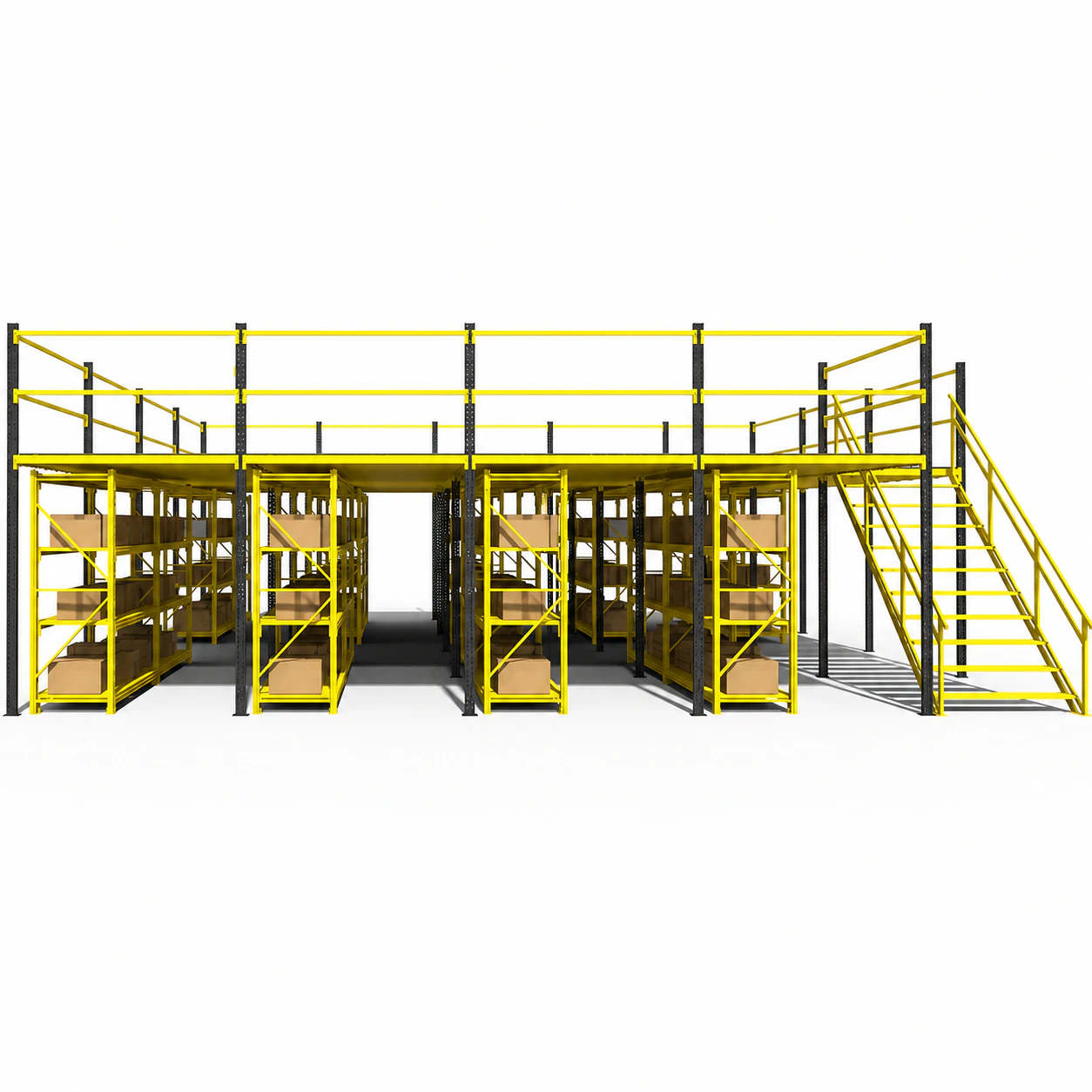 Heavy-Duty Steel Mezzanine with Stairs thumbnail 2