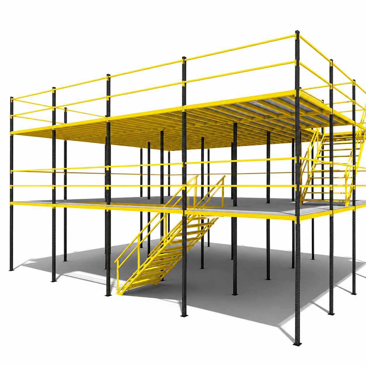 Adjustable Steel Mezzanine Floor with Industrial Shelving thumbnail 2
