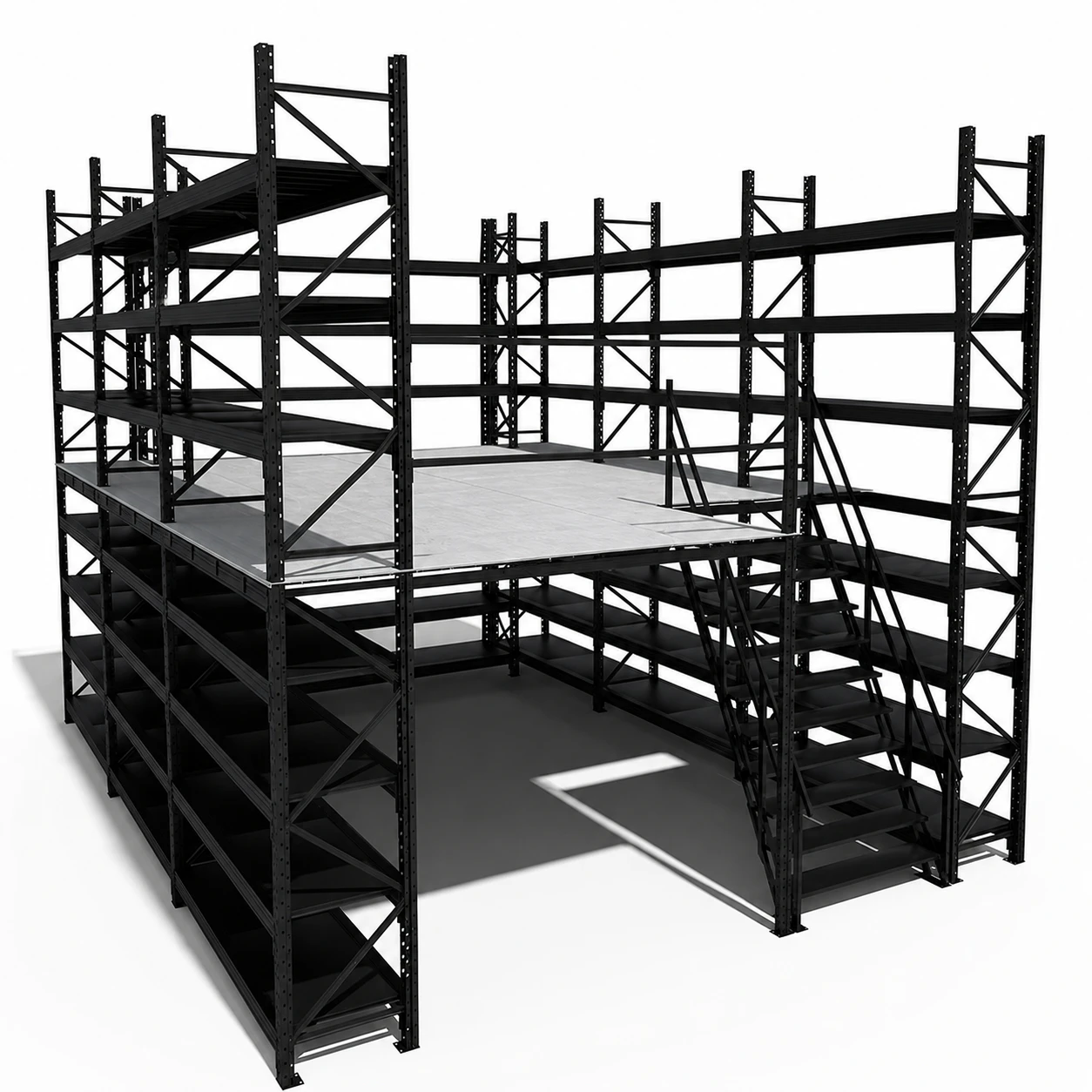 Boltless Steel Mezzanine Floor and Shelving System thumbnail 2