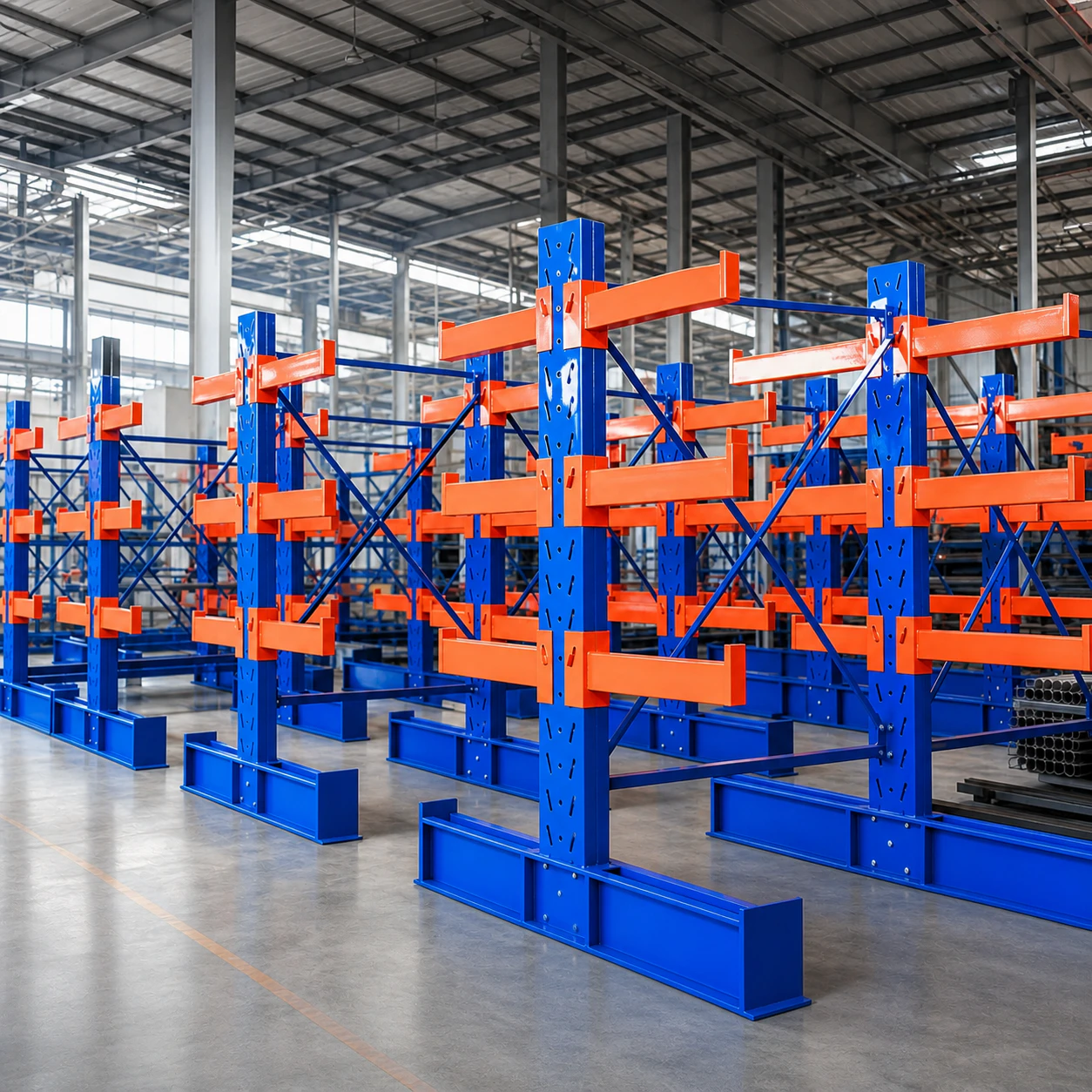 Bolt-Assembled Industrial Cantilever Racking
