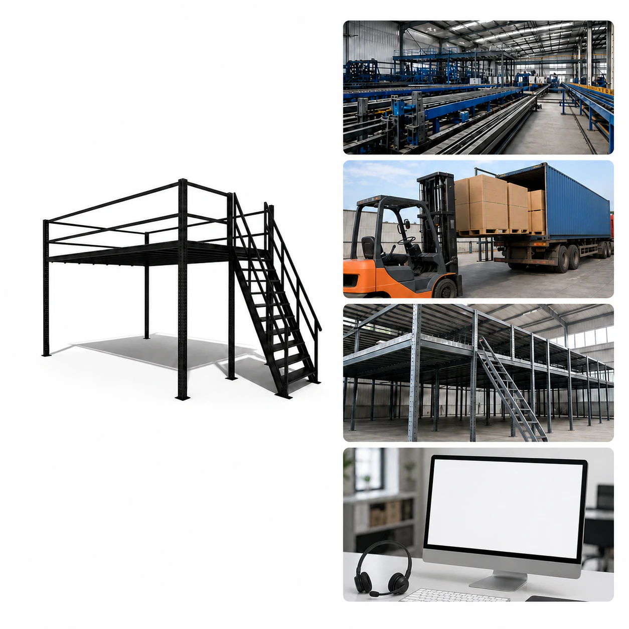 Industrial Heavy-Duty Mezzanine Storage Rack thumbnail 3