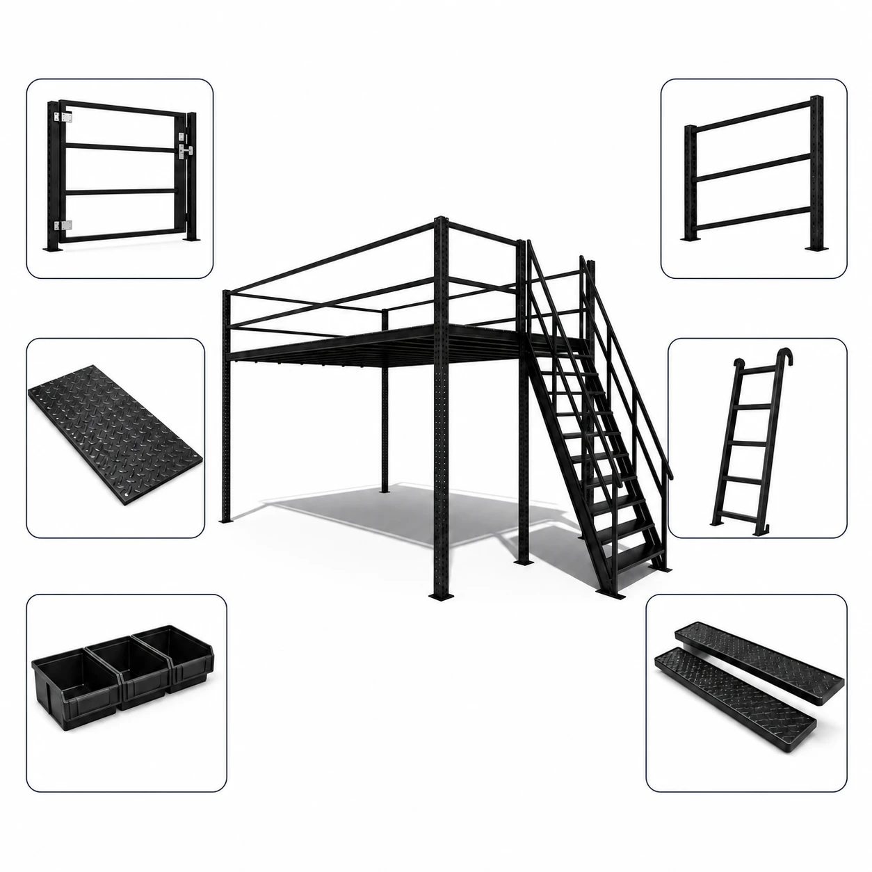Industrial Heavy-Duty Mezzanine Storage Rack thumbnail 4