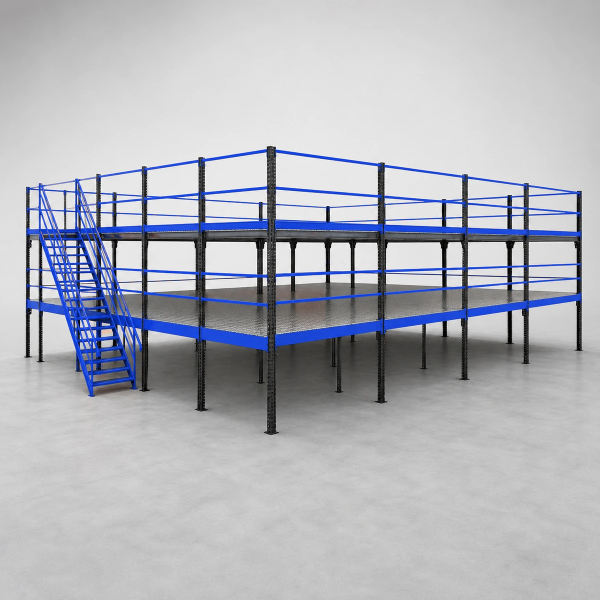 Boltless Prefabricated Steel Mezzanine with Staircase