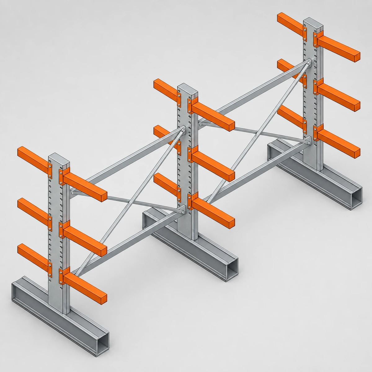 Steel Cantilever Racks for Warehouse and Garage Storage