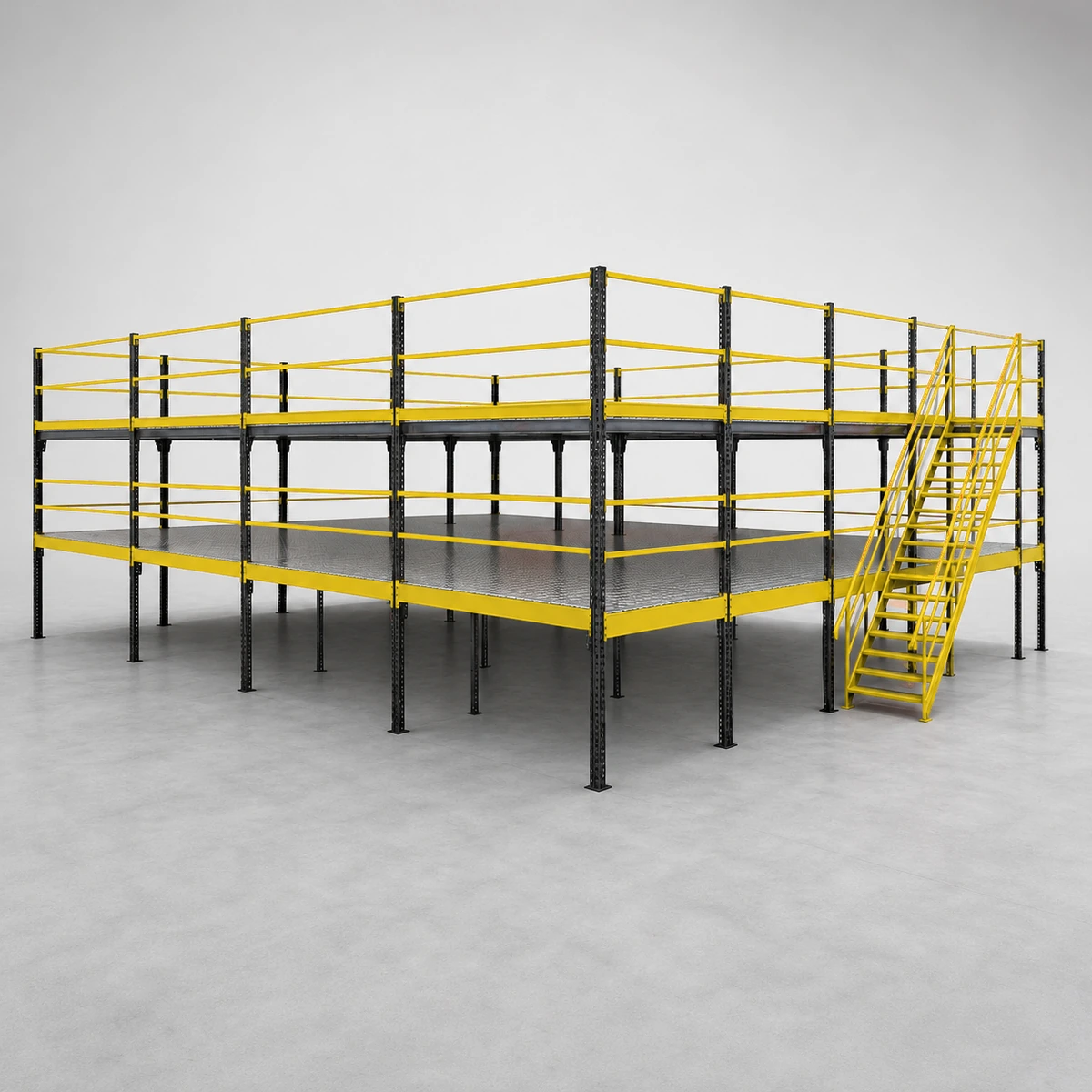 Industrial Steel Mezzanine Platform and Storage Rack