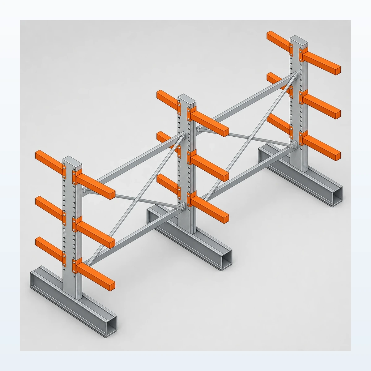 Steel Cantilever Racks for Warehouse and Garage Storage thumbnail 2