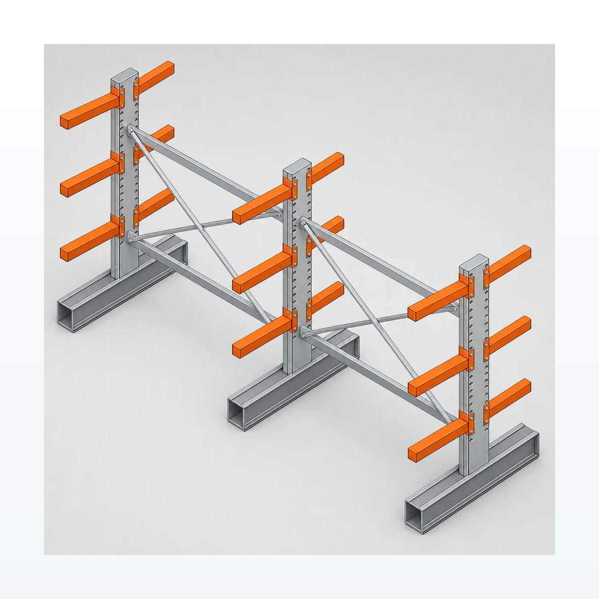 Steel Cantilever Racks for Warehouse and Garage Storage thumbnail 3