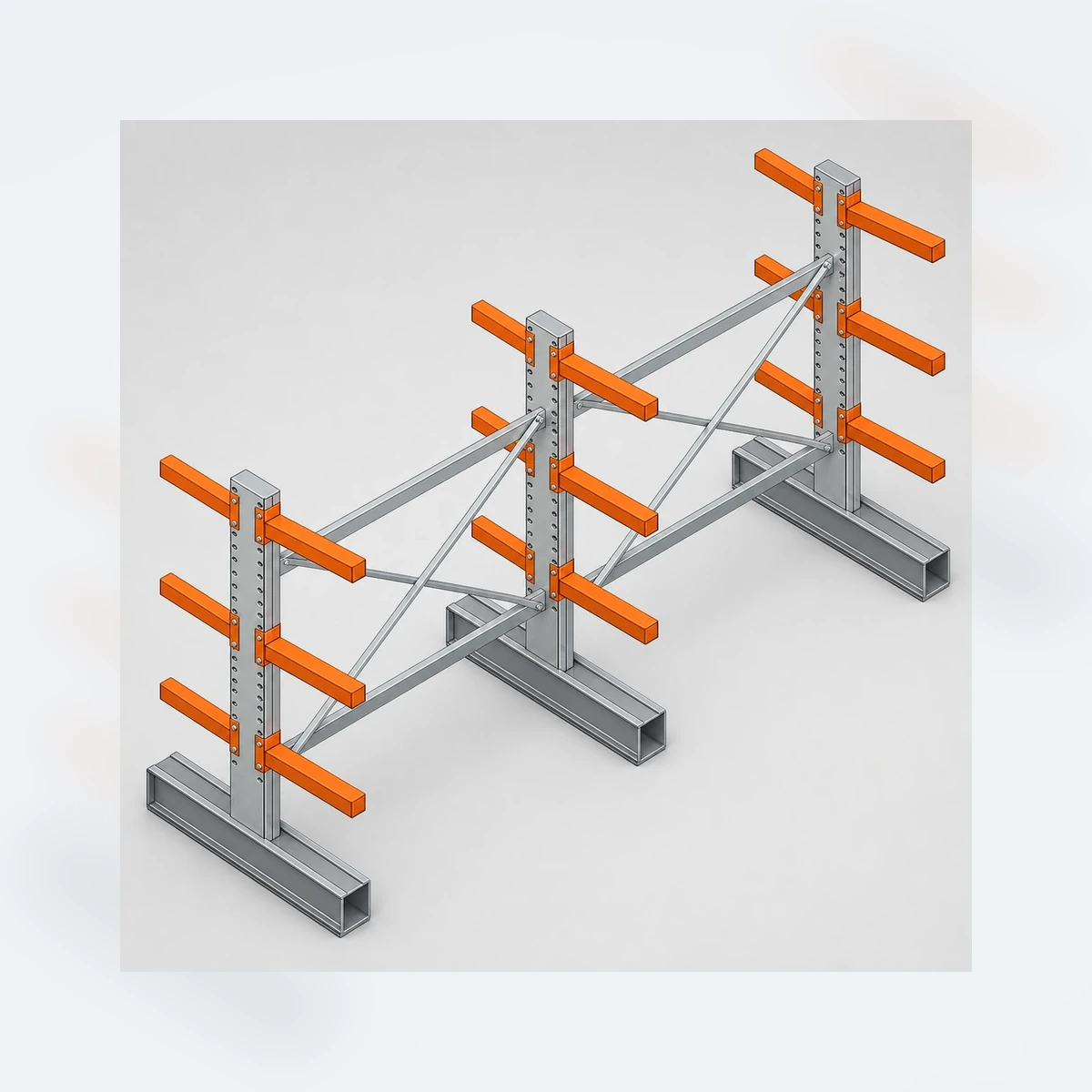 Steel Cantilever Racks for Warehouse and Garage Storage thumbnail 5