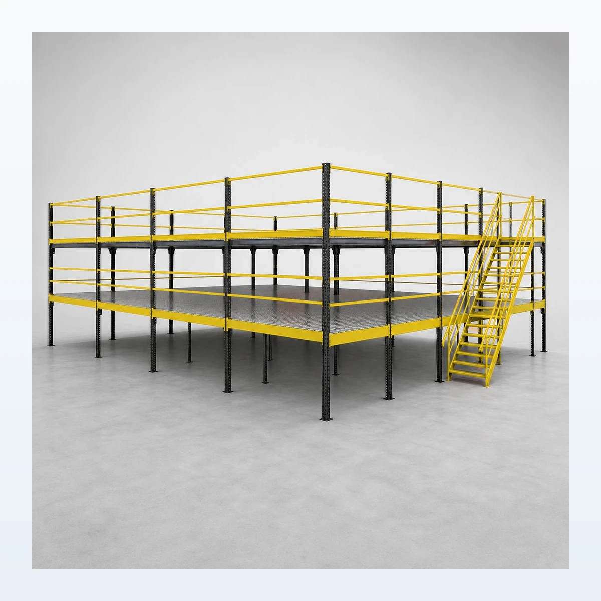 Industrial Steel Mezzanine Platform and Storage Rack thumbnail 2