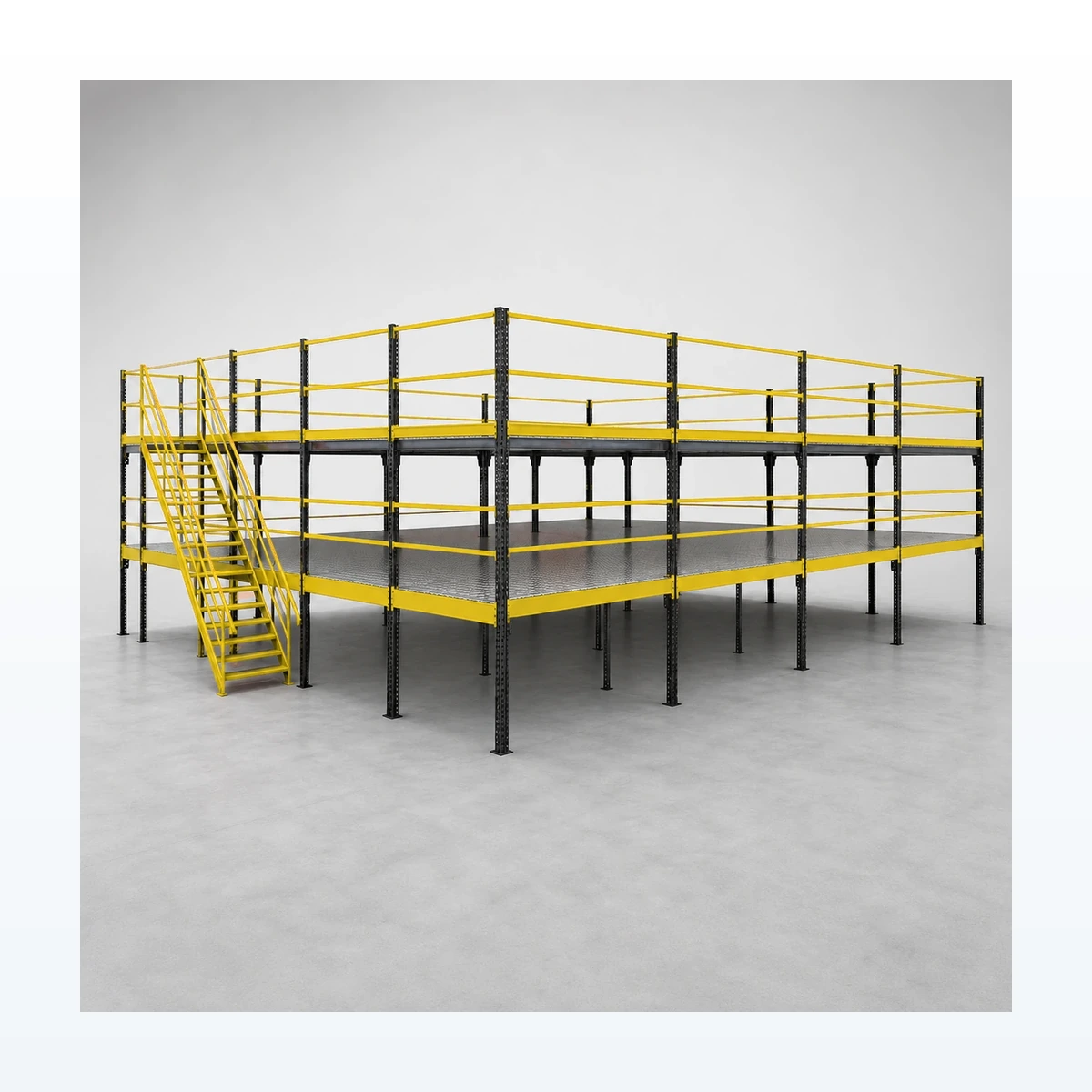 Industrial Steel Mezzanine Platform and Storage Rack thumbnail 3