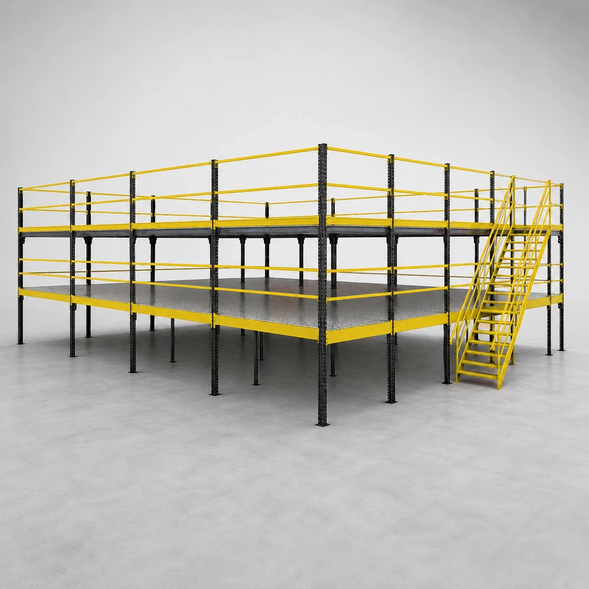 Industrial Steel Mezzanine Platform and Storage Rack thumbnail 4