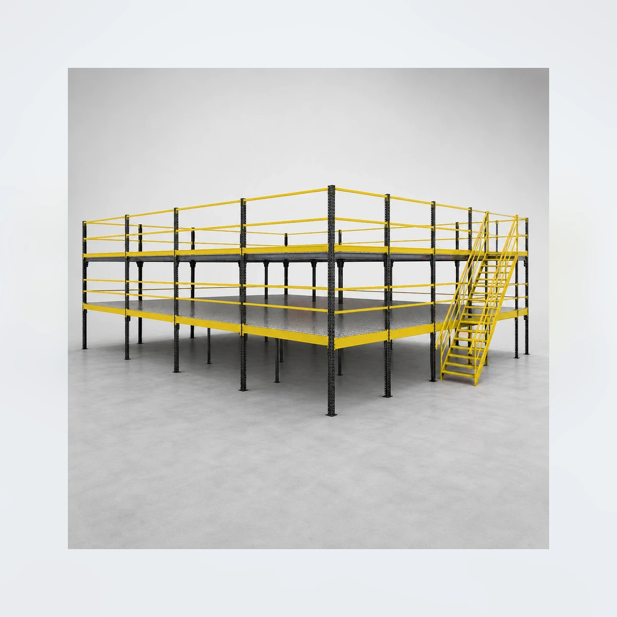 Industrial Steel Mezzanine Platform and Storage Rack thumbnail 5