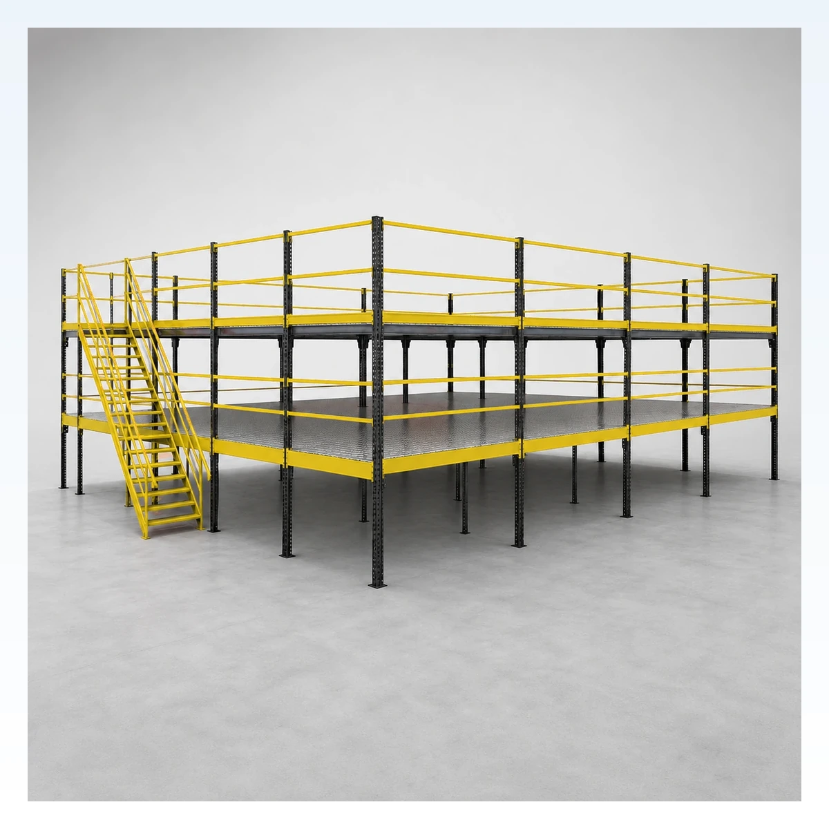 Industrial Steel Mezzanine Platform and Storage Rack thumbnail 6